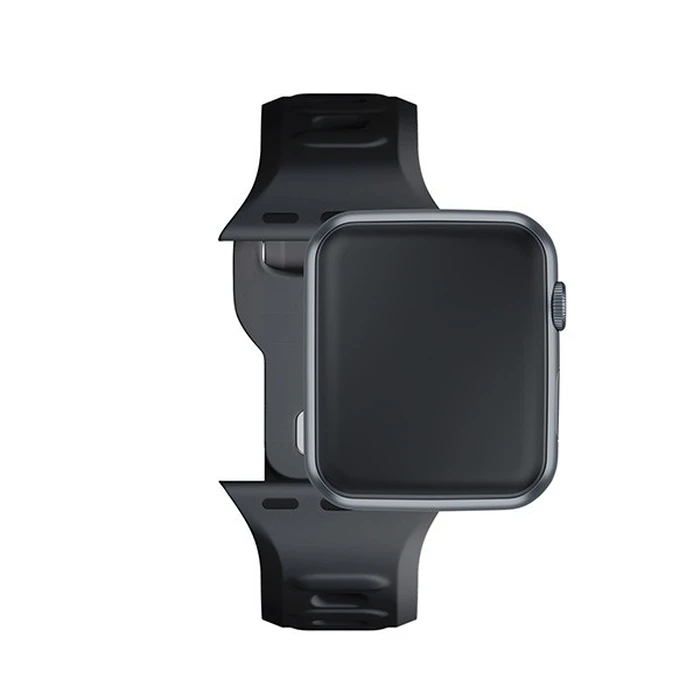 Belt 3MK Silicone Watch Strap Apple Watch 4/5/6/7/SE/8/9/10 40/41/42mm black