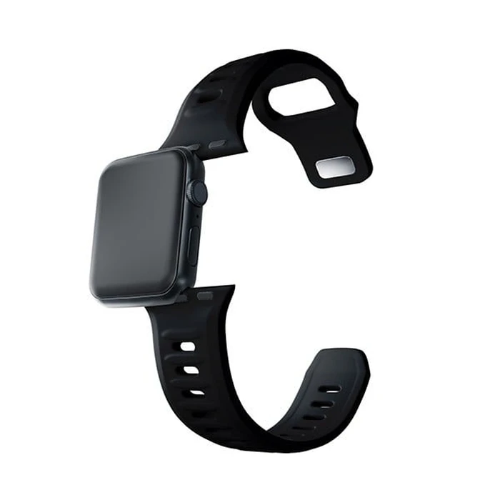 Belt 3MK Silicone Watch Strap Apple Watch 4/5/6/7/SE/8/9/10 40/41/42mm black