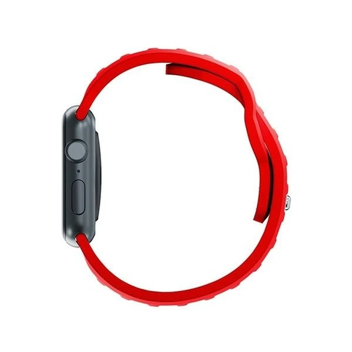 Strap 3MK Silicone Watch Strap Apple Watch 4/5/6/7/SE/8/9/10 40/41/42mm red