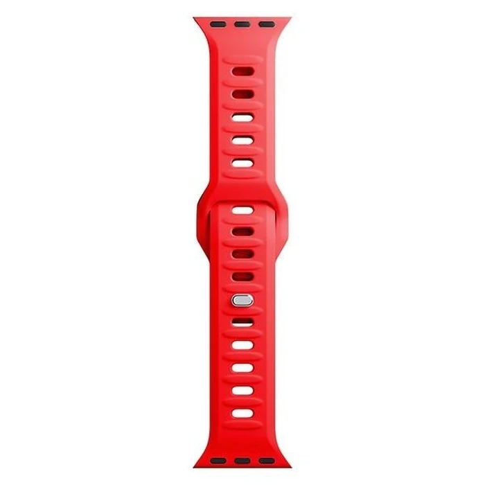 Strap 3MK Silicone Watch Strap Apple Watch 4/5/6/7/SE/8/9/10 40/41/42mm red