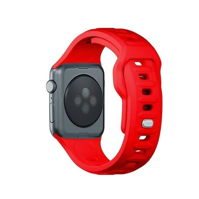 Strap 3MK Silicone Watch Strap Apple Watch 4/5/6/7/SE/8/9/10 40/41/42mm red