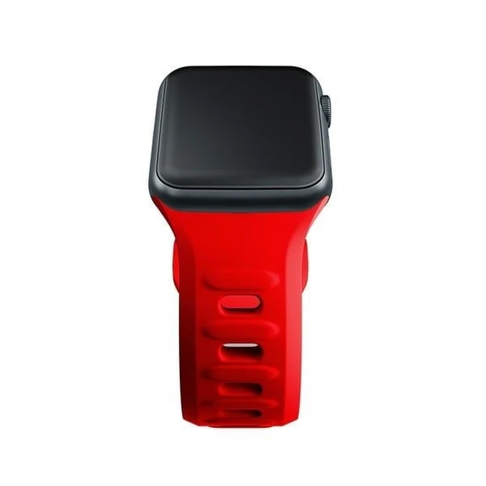 Strap 3MK Silicone Watch Strap Apple Watch 4/5/6/7/SE/8/9/10 40/41/42mm red