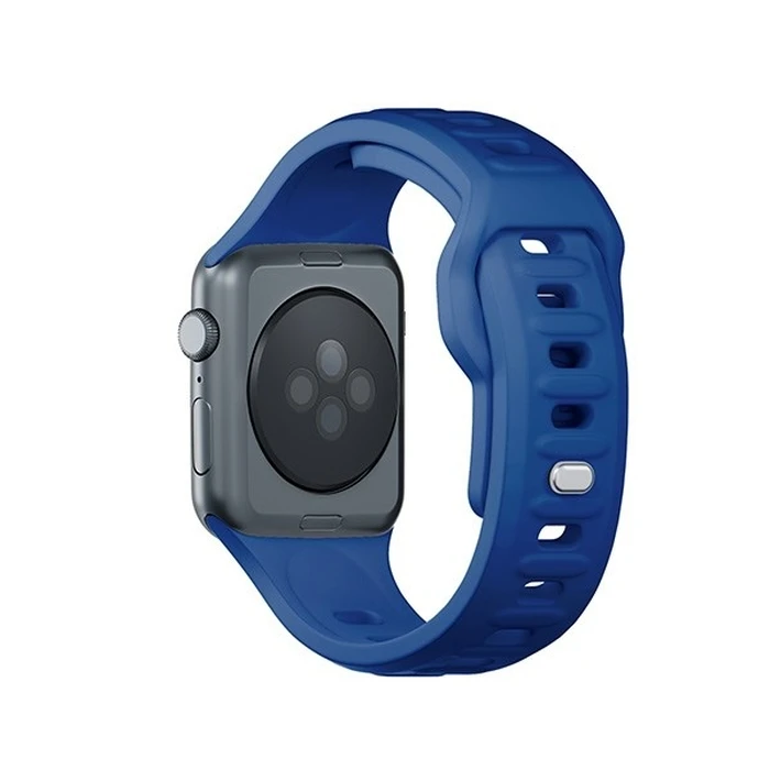 3MK Silicone Watch Strap Apple Watch 4/5/6/7/SE/8/9/10 40/41/42mm blue
