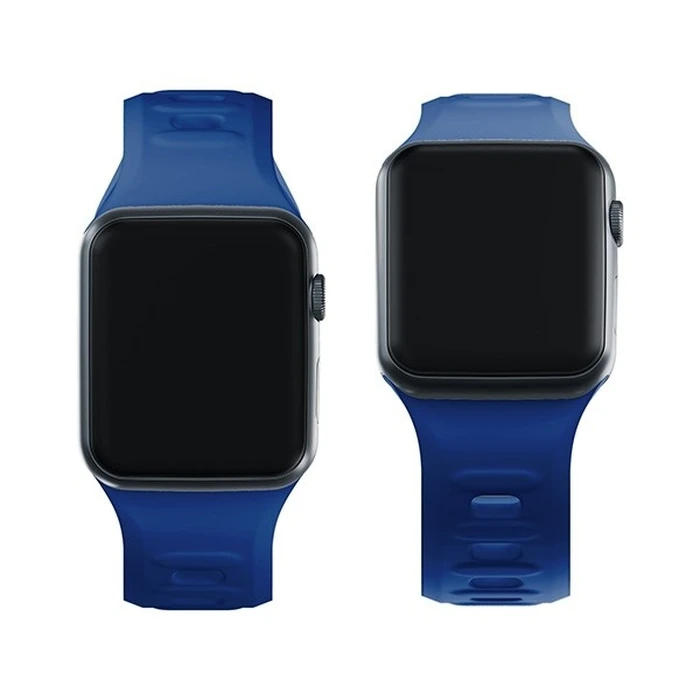3MK Silicone Watch Strap for Apple Watch 4/5/6/7/8/9/SE/Ultra 42/44/45/49mm niebieski/blue