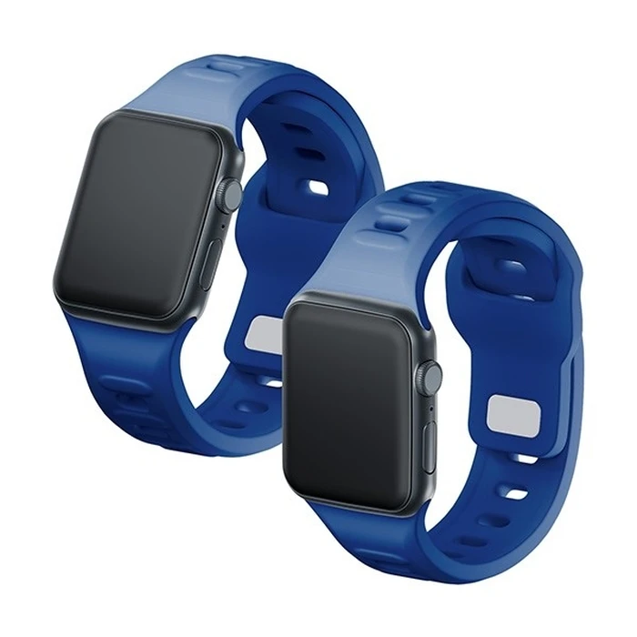 3MK Silicone Watch Strap for Apple Watch 4/5/6/7/8/9/SE/Ultra 42/44/45/49mm niebieski/blue
