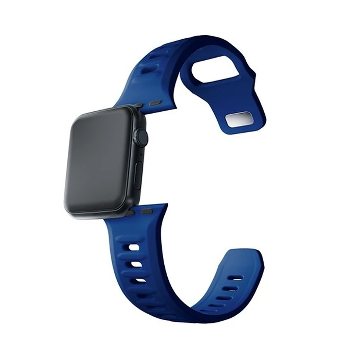 3MK Silicone Watch Strap for Apple Watch 4/5/6/7/8/9/SE/Ultra 42/44/45/49mm niebieski/blue