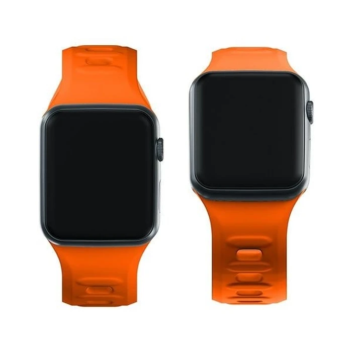 Belt 3MK Silicone Watch Strap Apple Watch 4/5/6/7/SE/8/9/10 40/41/42mm orange