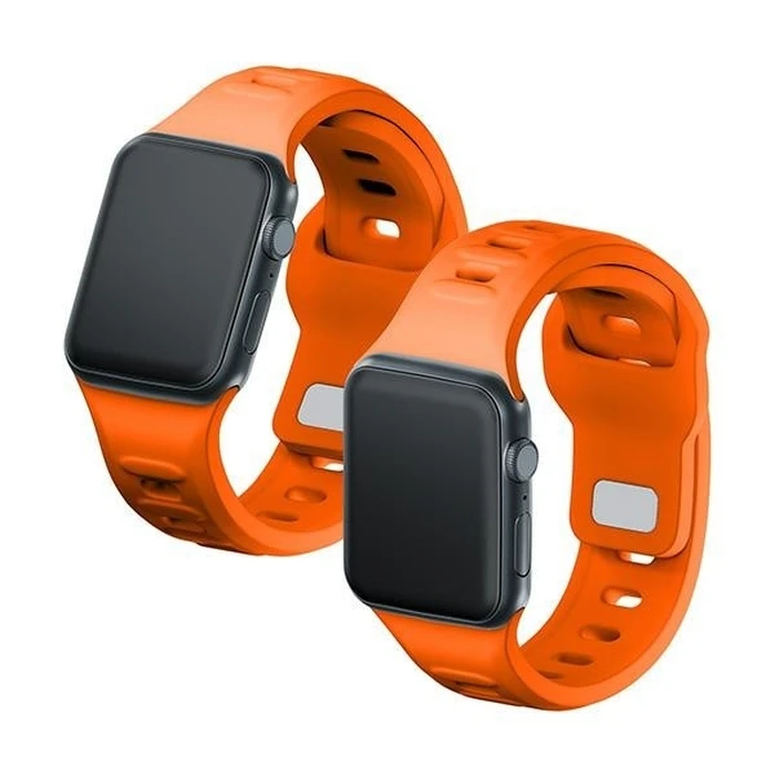 Belt 3MK Silicone Watch Strap Apple Watch 4/5/6/7/SE/8/9/10 40/41/42mm orange