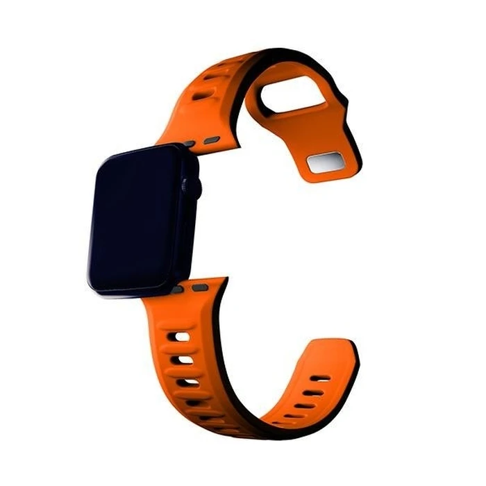Belt 3MK Silicone Watch Strap Apple Watch 4/5/6/7/SE/8/9/10 40/41/42mm orange