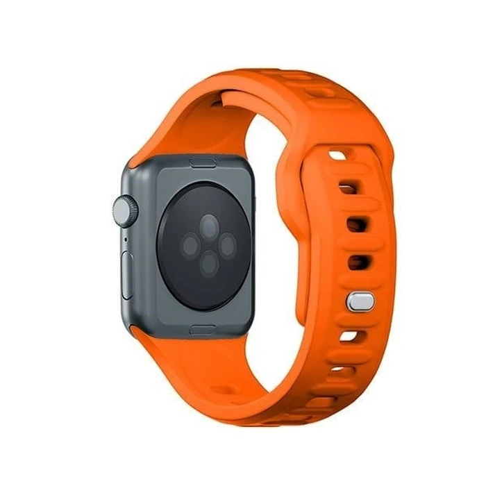 Belt 3MK Silicone Watch Strap Apple Watch 4/5/6/7/SE/8/9/10 40/41/42mm orange