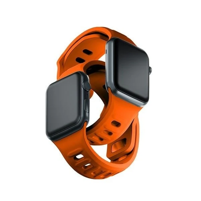 Belt 3MK Silicone Watch Strap Apple Watch 4/5/6/7/SE/8/9/10 40/41/42mm orange