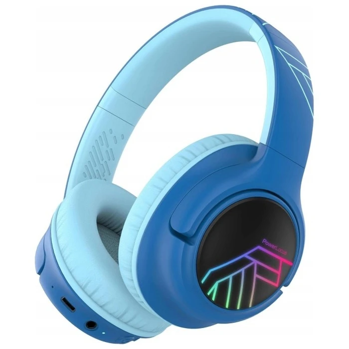 PowerLocus Bobo Kids Wireless/Wired Over‑Ear Headphones Blue