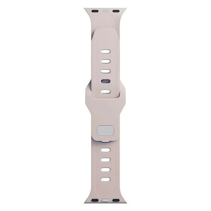 3MK Silicone Watch Strap for Apple Watch 4/5/6/7/8/9/SE/Ultra 42/44/45/49mm pink-beige/latte