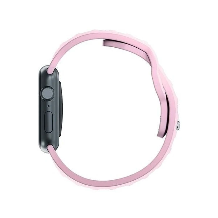 3MK Silicone Watch Strap for Apple Watch 4/5/6/7/SE/8/9/10 40/41/42mm pink/powder pink