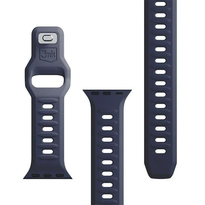 Strap 3MK Silicone Watch Strap Apple Watch 4/5/6/7/SE/8/9/10 40/41/42mm grey