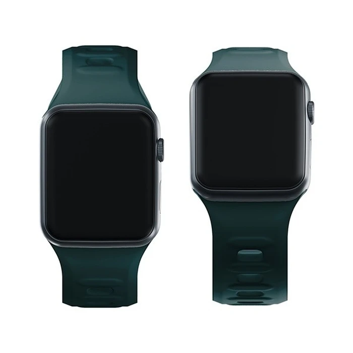 3MK Silicone Watch Strap for Apple Watch 4/5/6/7/SE/8/9/10 40/41/42mm green/evergreen