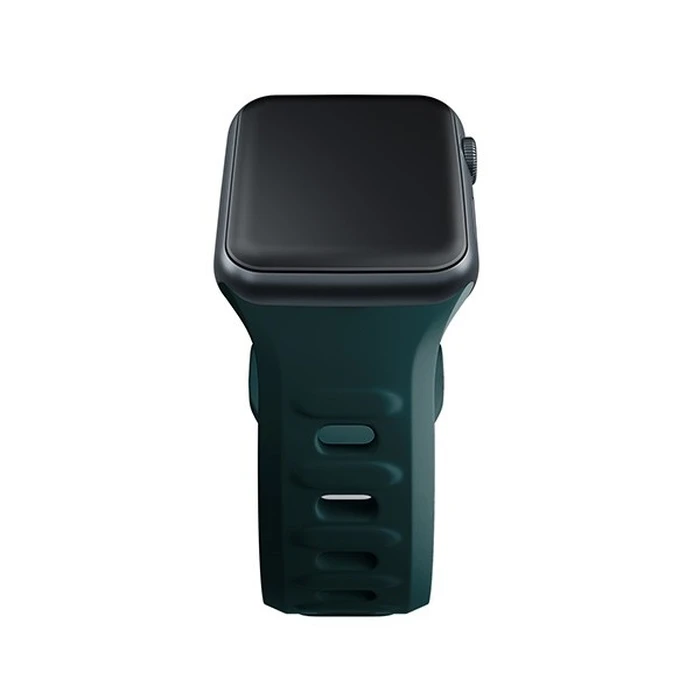 3MK Silicone Watch Strap for Apple Watch 4/5/6/7/SE/8/9/10 40/41/42mm green/evergreen
