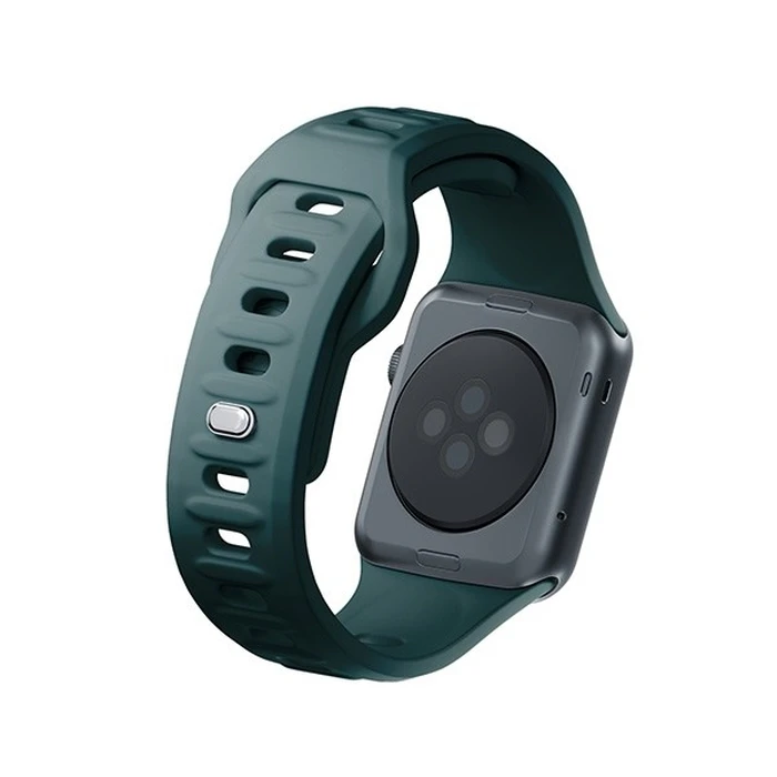 3MK Silicone Watch Strap for Apple Watch 4/5/6/7/8/9/SE/Ultra 42/44/45/49mm green/evergreen