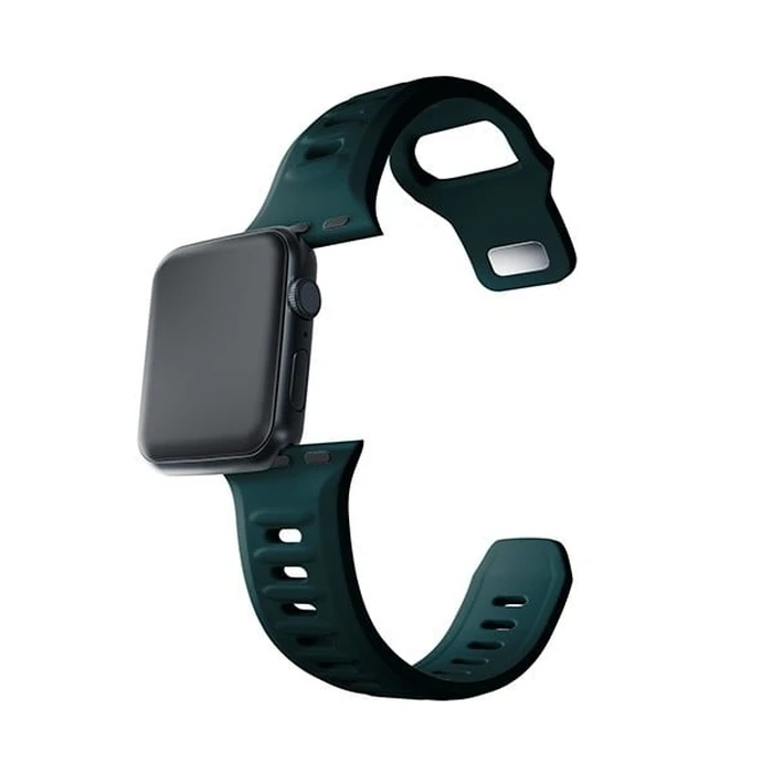 3MK Silicone Watch Strap for Apple Watch 4/5/6/7/8/9/SE/Ultra 42/44/45/49mm green/evergreen