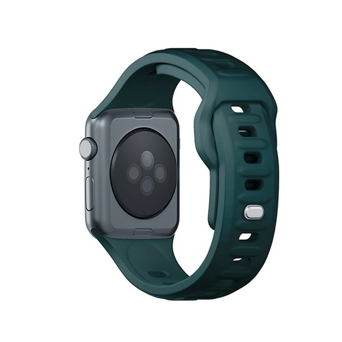 3MK Silicone Watch Strap for Apple Watch 4/5/6/7/8/9/SE/Ultra 42/44/45/49mm green/evergreen