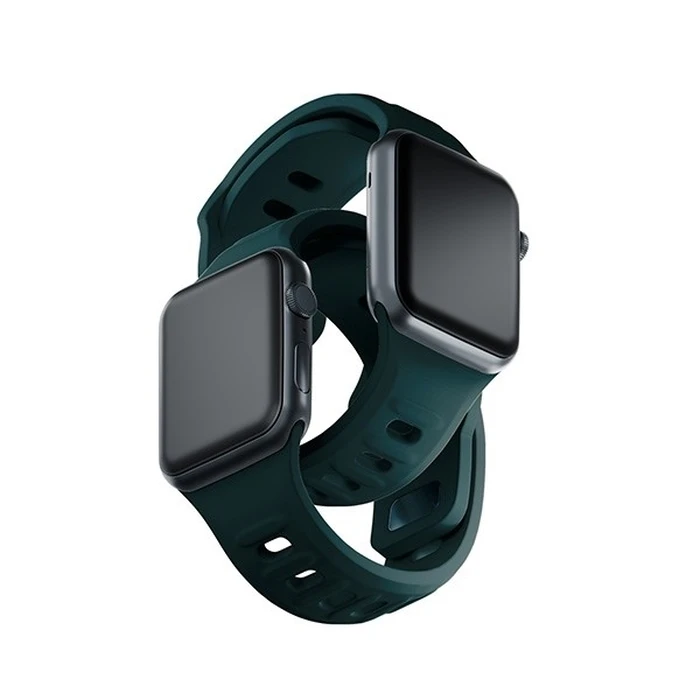 3MK Silicone Watch Strap for Apple Watch 4/5/6/7/8/9/SE/Ultra 42/44/45/49mm green/evergreen