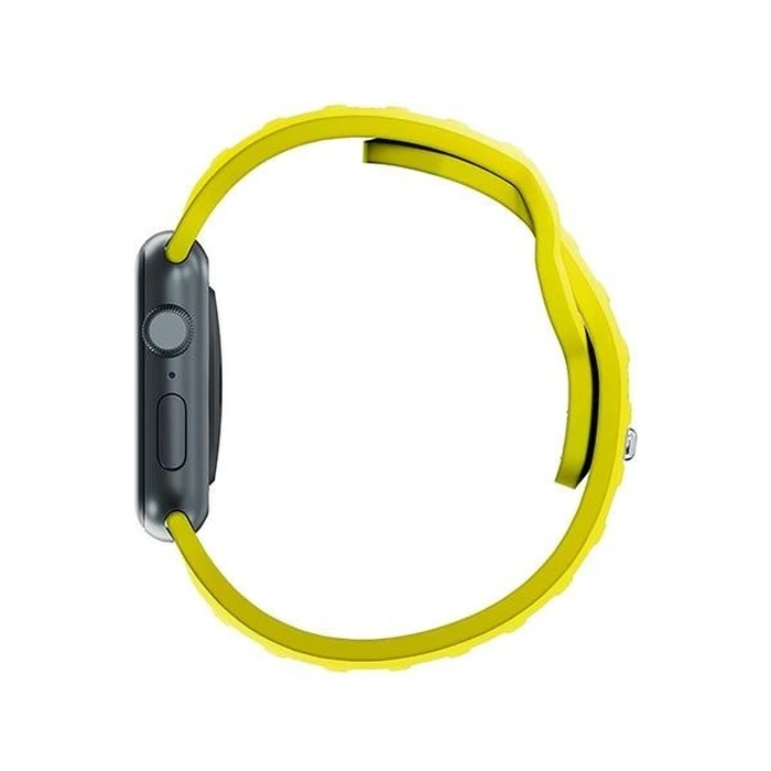 3MK Silicone Watch Strap for Apple Watch 4/5/6/7/SE/8/9/10 40/41/42mm yellow
