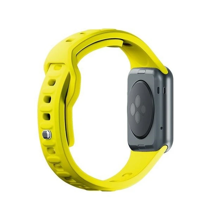 3MK Silicone Watch Strap for Apple Watch 4/5/6/7/SE/8/9/10 40/41/42mm yellow