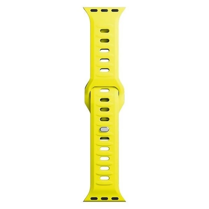 3MK Silicone Watch Strap for Apple Watch 4/5/6/7/SE/8/9/10 40/41/42mm yellow