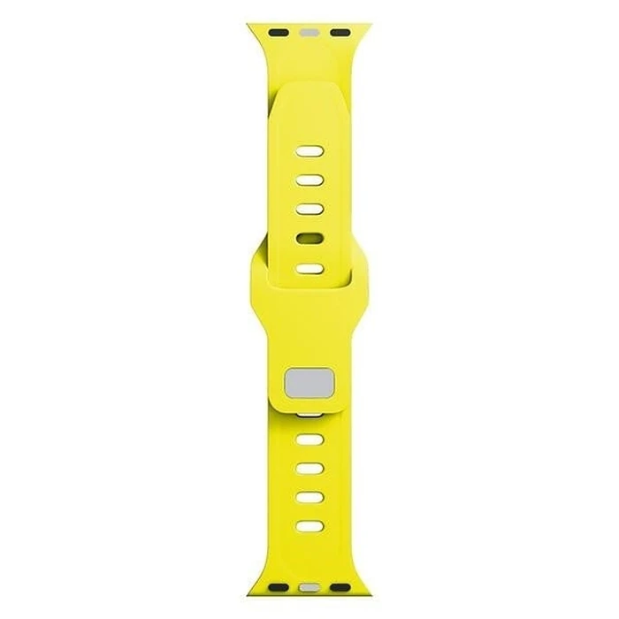 3MK Silicone Watch Strap for Apple Watch 4/5/6/7/SE/8/9/10 40/41/42mm yellow