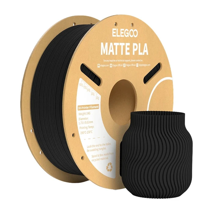 Elegoo PLA 3D Printer Filament 1.75 mm Black 1 kg (50.203.0250)