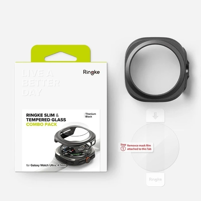 Ringke Slim & Tempered Glass Galaxy Watch Ultra 47mm Titanium Black
