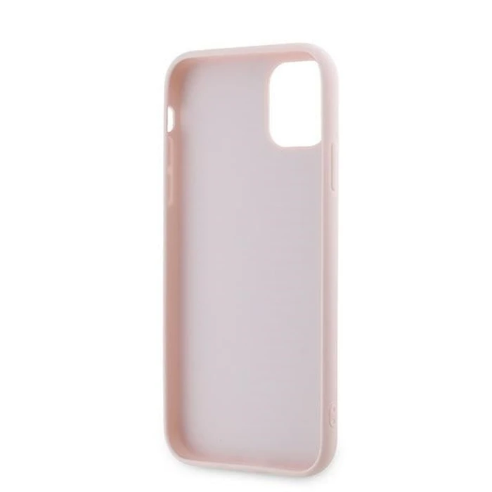 Karl Lagerfeld KLHCN61PQDSMGP Apple iPhone 11 / XR hardcase Diagonal Quilted Script pink
