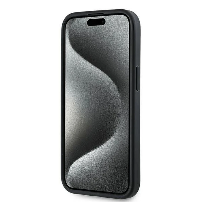 Karl Lagerfeld KLHCP14SPQDSMGK Apple iPhone 14 / 15 / 13 hardcase Diagonal Quilted Script black