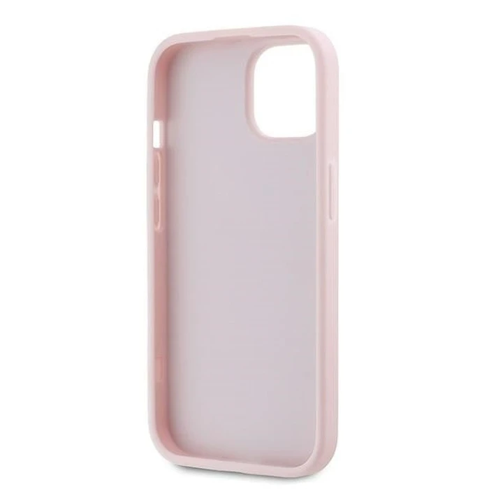 Karl Lagerfeld KLHCP14SPQDSMGP Apple iPhone 14 / 15 / 13 hardcase Diagonal Quilted Script pink