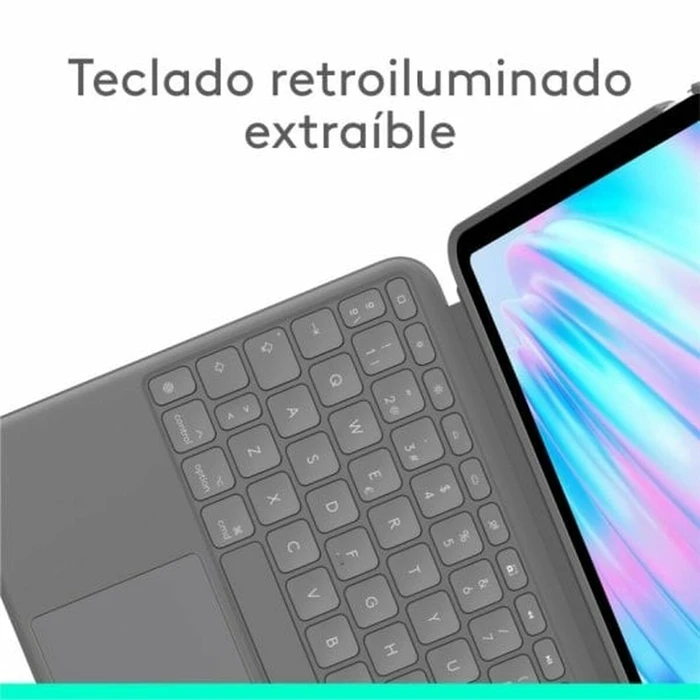 Θήκη Tablet Logitech iPad Air 2024 | iPad Air 2022 Γκρι Ισπανικό Qwerty