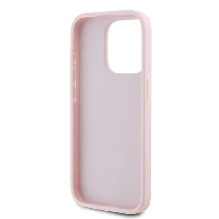Karl Lagerfeld KLHCP15LPQDSMGP Apple iPhone 15 Pro hardcase Diagonal Quilted Script pink