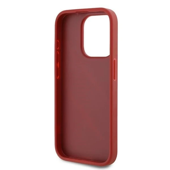 Karl Lagerfeld KLHCP15LPQDSMGR Apple iPhone 15 Pro hardcase Diagonal Quilted Script red