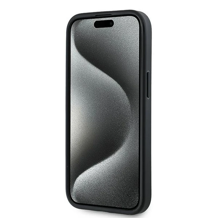 Karl Lagerfeld KLHCP15MPQDSMGK Apple iPhone 15 Plus / 14 Plus hardcase Diagonal Quilted Script black
