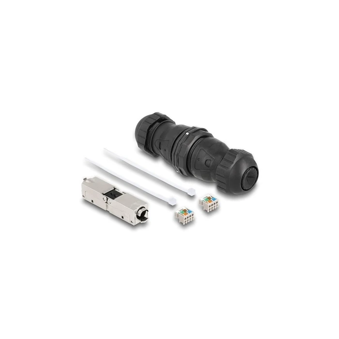 DELOCK Καλωδιακός Συνδετήρας LSA σε LSA Cat.6A IP68 αδιάβροχος μαύρος