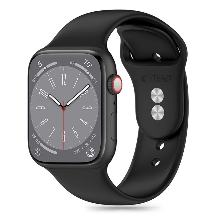 Belt Tech-Protect Silicone Apple Watch 4/5/6/7/8/9/SE / Ultra 1/2 42/44/45/49mm Black