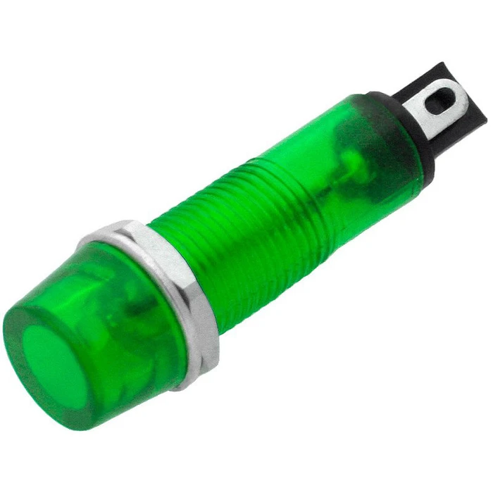 Default Brand LED Indicator Lamp 9mm 230V Green