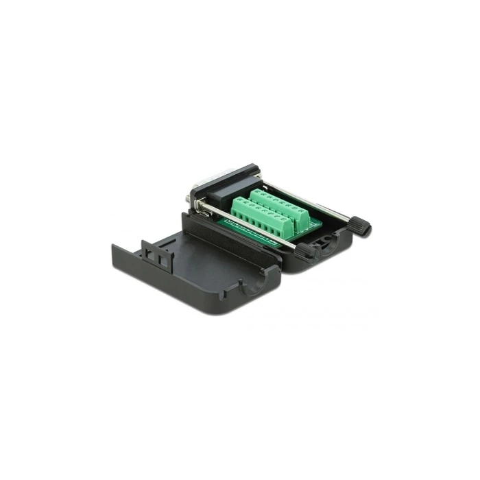 DELOCK D-Sub15 male to 16-pin Terminal Block Adapter with Enclosure (Item No. 66566)