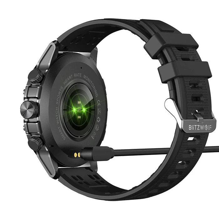 BlitzWolf BW-AT6 Plus 51mm Smartwatch με Παλμογράφο (Μαύρο)