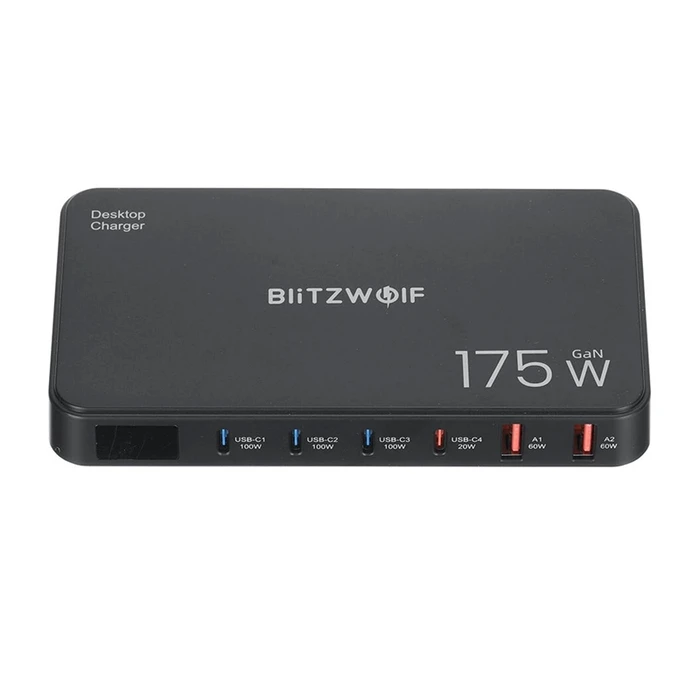 Σταθμός Φόρτισης 6-σε-1 Blitzwolf BW-S30 4×USB-C + 2×USB-A 175W