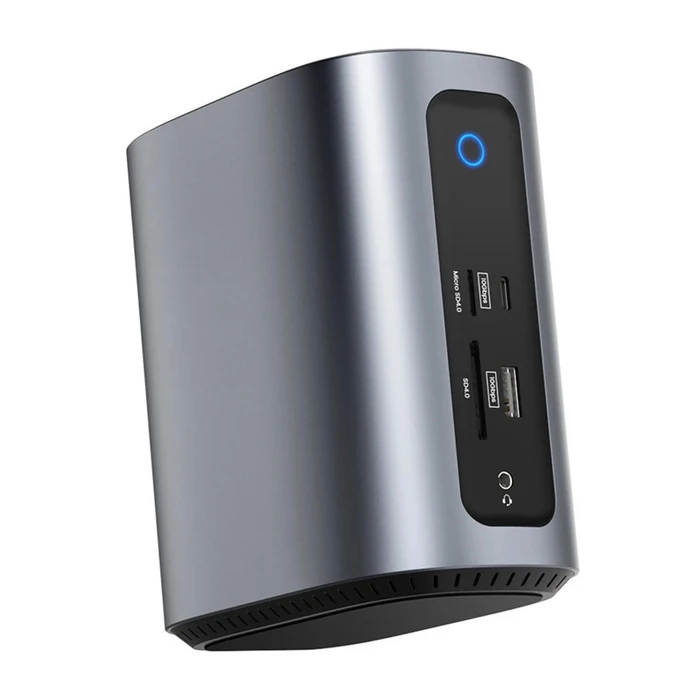 BlitzWolf USB-C Docking Station with HDMI/DisplayPort 4K PD Ethernet 3-Monitor Support Grey (BW-TH15)