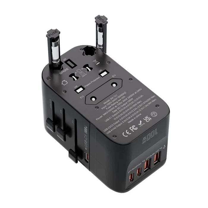 BlitzWolf BW-TA2 Αντάπτορας Πρίζας (Type G σε Type C) με θύρα USB