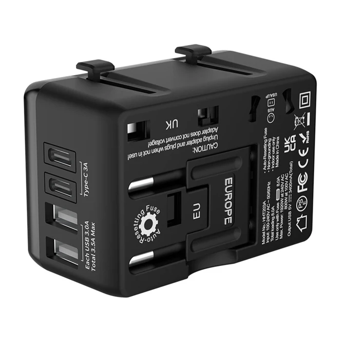 BlitzWolf BW-TA1 Power Plug Adapter (Type C to Type G) with USB