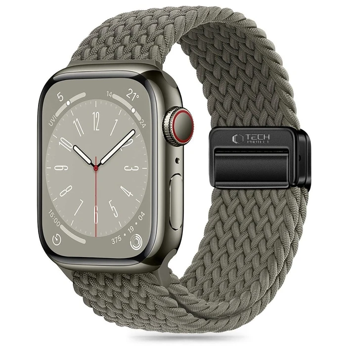 Belt Tech-Protect Nylonmag Apple Watch 4/5/6/7/8/9/SE/Ultra 1/2 42/44/45/49mm Olive Grey