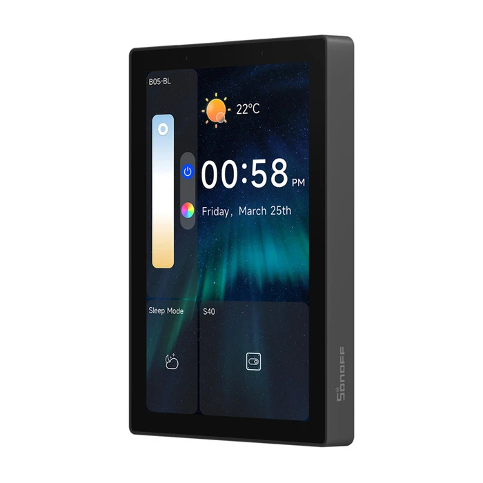 Smart Control Panel Sonoff NSPanel Pro 120 Matter WiFi/Bluetooth/ZigBee (Μαύρο)