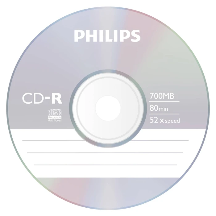 Philips Recordable CD‑R 52x 700MB 10 pack CR7D5NS10/00